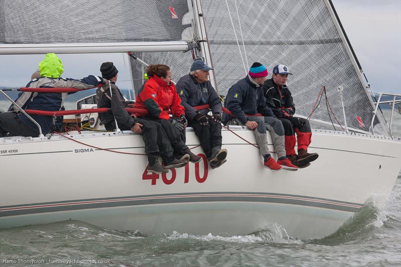 Week 2 of the HYS Hamble Winter Series photo copyright Hamo Thornycroft / www.yacht-photos.co.uk taken at Hamble River Sailing Club and featuring the Sigma 38 class