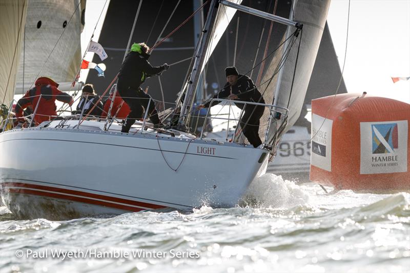 'Light' in week 7 of the HYS Hamble Winter Series photo copyright Paul Wyeth / www.pwpictures.com taken at Hamble River Sailing Club and featuring the Sigma 38 class