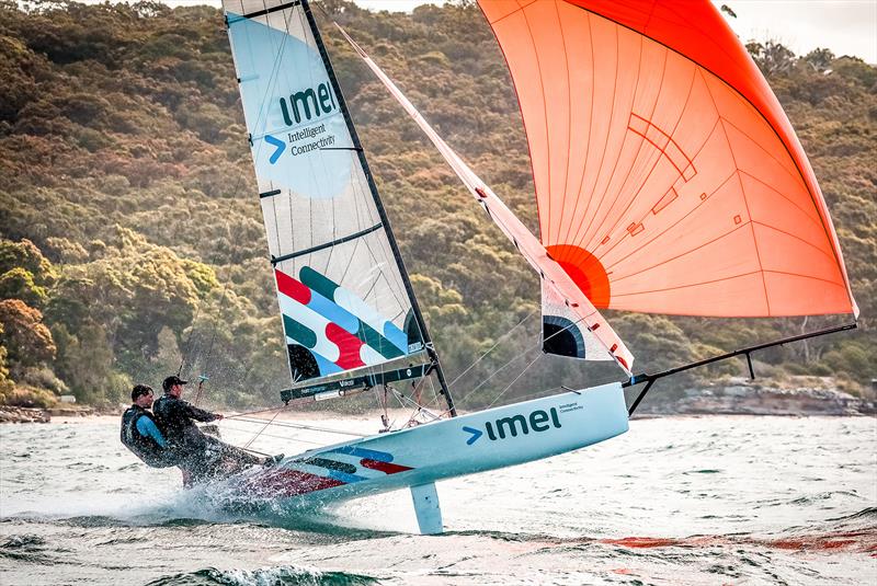 IMEI during Manly 16ft Skiff Season Short Course Pointscore races 5 & 6 photo copyright Michael Chittenden @SailMedia taken at Manly 16ft Skiff Sailing Club and featuring the 16ft Skiff class