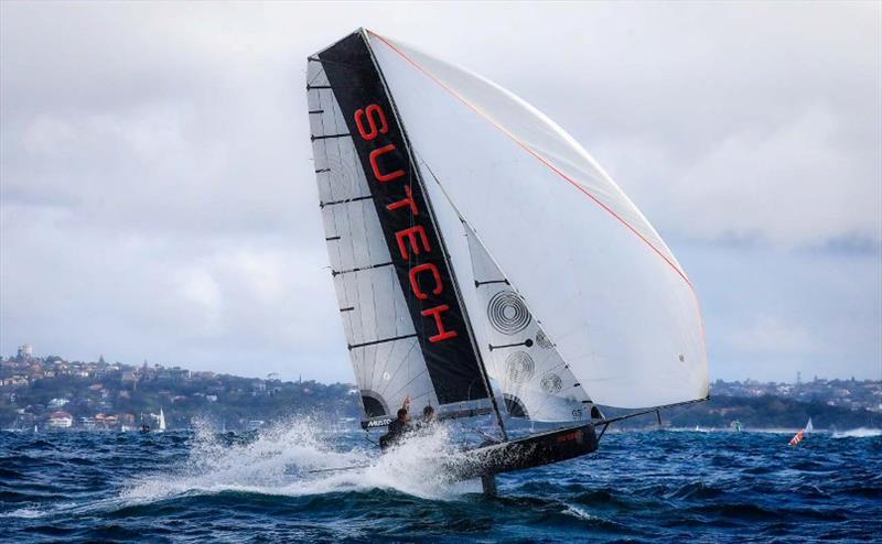 Sutech during club racing out of Manly 16ft Skiff Club - NSW 13ft & 16ft Skiff Championships photo copyright Michael Chittenden / Manly 16’s taken at Manly 16ft Skiff Sailing Club and featuring the 16ft Skiff class