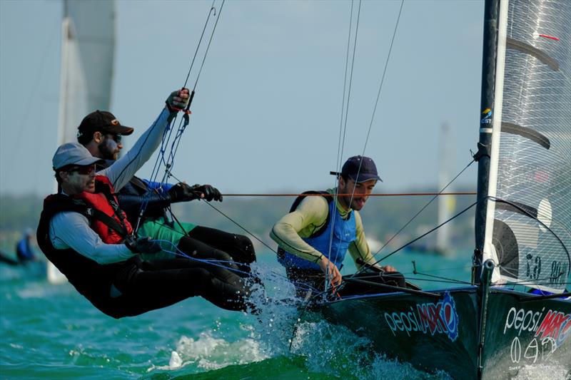 Pepsi took out race 3 photo copyright Mitchell Pearson / SurfSailKite taken at Darling Point Sailing Squadron and featuring the 16ft Skiff class