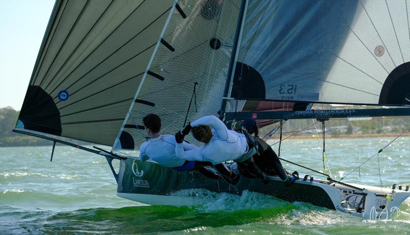 Lancelin Ropes stretchig out to get inside the finsh line; a common occurrence in race 3 - photo © Mitchell Pearson / SurfSailKite