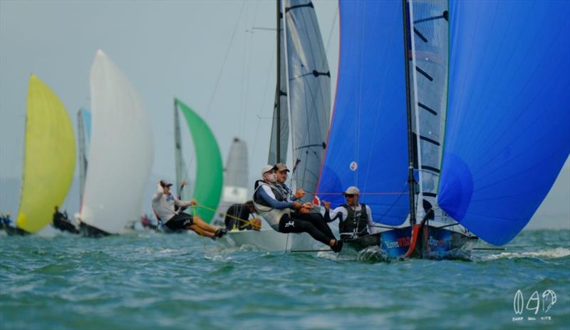 Day 6 - Aussie Skiffs 13 & 16 Footers National Championships photo copyright Mitchell Pearson / SurfSailKite taken at Darling Point Sailing Squadron and featuring the 16ft Skiff class