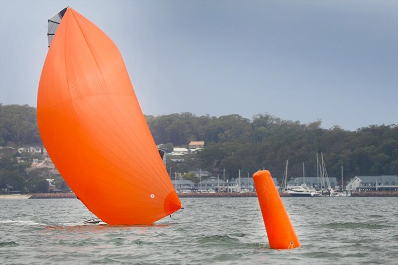 Imei - Australian 16ft and 13ft Skiff Championships, day 4 photo copyright Mark Rothfield taken at Port Stephens Yacht Club and featuring the 16ft Skiff class