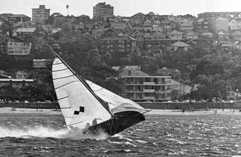 'Swanbourne' in the Manly 16ft Skiff Club Regatta - 3 Oct 1971 photo copyright Mike Fletcher taken at Manly 16ft Skiff Sailing Club and featuring the 16ft Skiff class