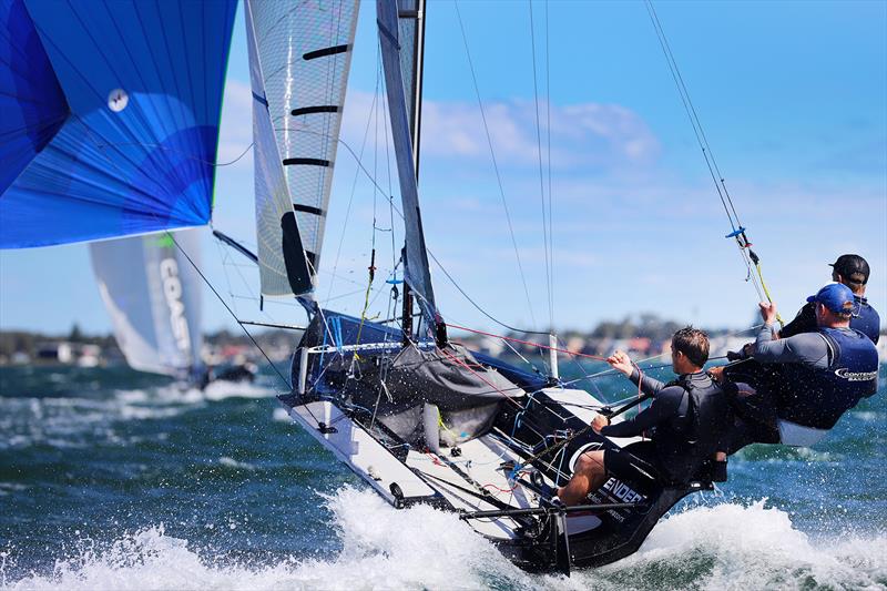 Belmont 16ft Skiffs: Contender photo copyright Mark Rothfield, Promocean Media taken at Belmont 16ft Sailing Club and featuring the 16ft Skiff class