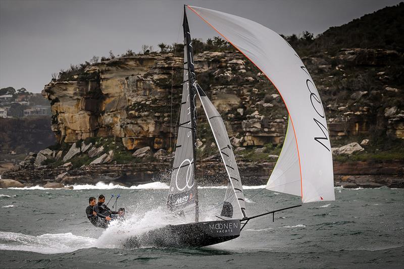 Moonen Yachts  - Red Pumps Australian Skiff Championships photo copyright Michael Chittenden taken at Belmont 16ft Sailing Club and featuring the 16ft Skiff class