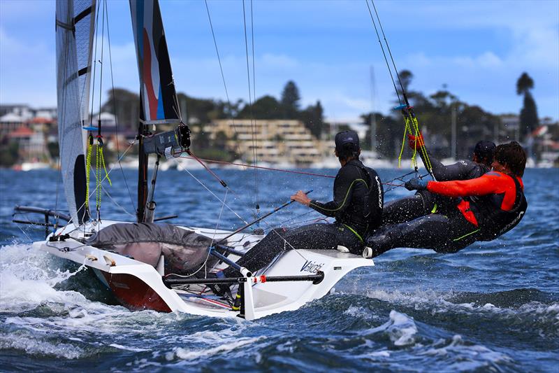 IMEI on day 3 of the Red Pumps 16ft Skiff Australian Championships 2021-22 photo copyright Mark Rothfield taken at Belmont 16ft Sailing Club and featuring the 16ft Skiff class