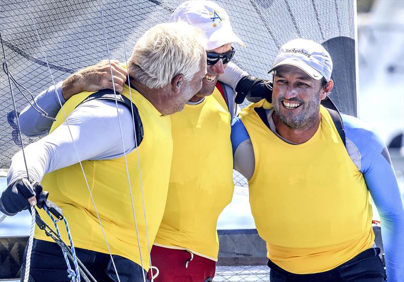 Winners - Ronstan - Nathan Wilmot, Brett Davis and Malcolm Page. photo copyright Michael Chittenden taken at Belmont 16ft Sailing Club and featuring the 16ft Skiff class