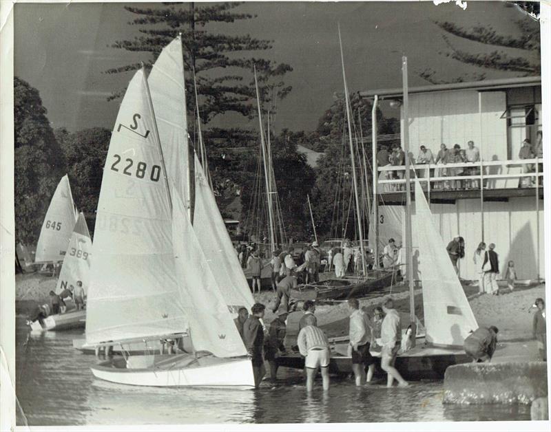 A mixed fleet adjacent to the Club photo copyright Gosford Sailing Club taken at Gosford Sailing Club and featuring the 16ft Skiff class