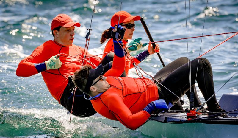 Jessica Iles - Driving Capital Brewing photo copyright SailMedia taken at Manly 16ft Skiff Sailing Club and featuring the 16ft Skiff class