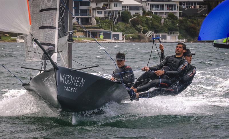 Sutech Moonen photo copyright Sail Media taken at Manly 16ft Skiff Sailing Club and featuring the 16ft Skiff class