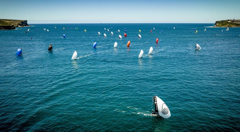 2023 Australian 16ft Championships day 2 heat 2 photo copyright SailMedia taken at Manly 16ft Skiff Sailing Club and featuring the 16ft Skiff class