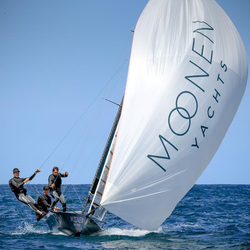 Moonen finishes 2nd in the 2023 Australian 16ft Championships photo copyright SailMedia taken at Manly 16ft Skiff Sailing Club and featuring the 16ft Skiff class