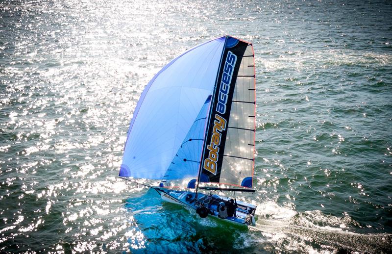 Botany Access - Australian 16ft Skiff Championships photo copyright SailMedia taken at Manly 16ft Skiff Sailing Club and featuring the 16ft Skiff class