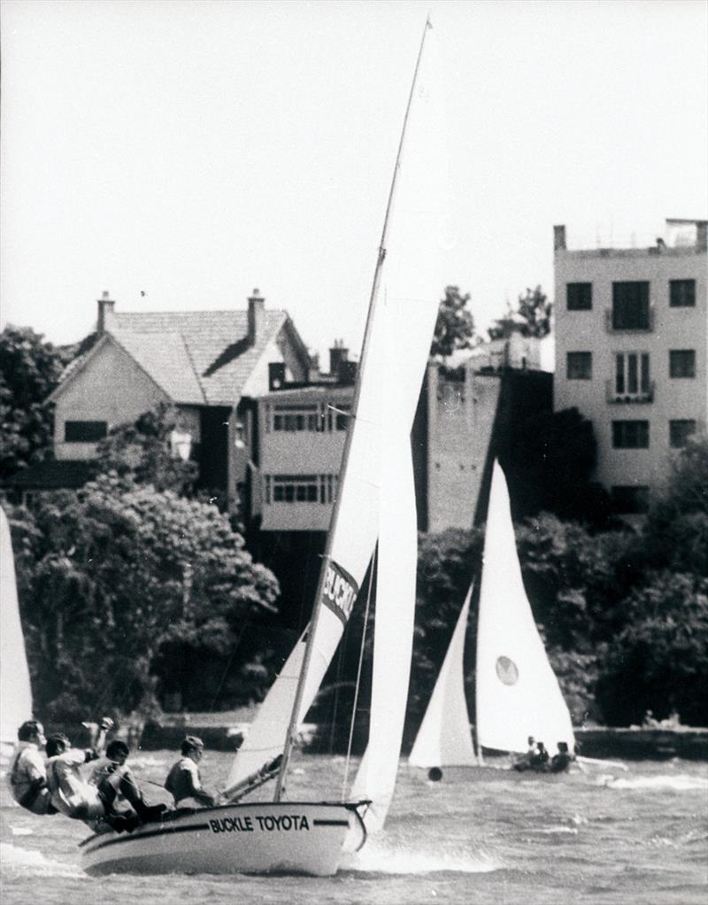 Buckle Toyota Skiff 1970s photo copyright Manly Skiff Club taken at Manly 16ft Skiff Sailing Club and featuring the 16ft Skiff class