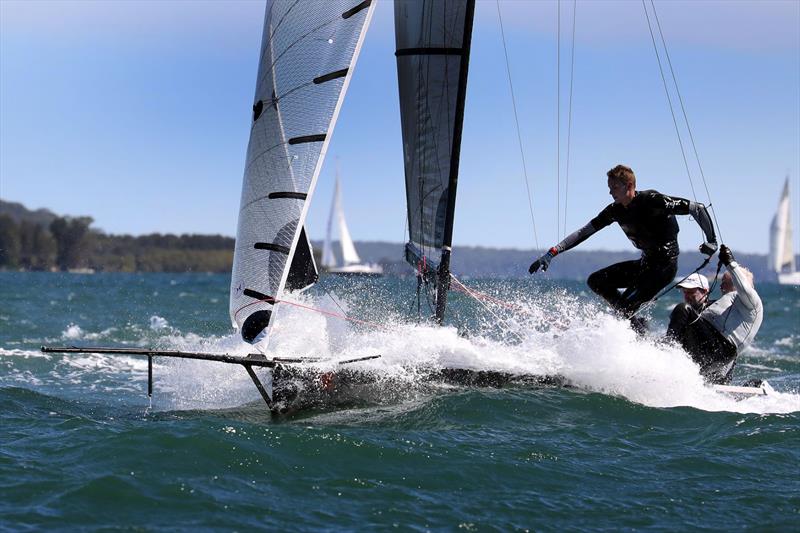 Typhoon during the final of the Australian Sprint Series at Belmont photo copyright Mark Rothfield, Promocean Media taken at Belmont 16ft Sailing Club and featuring the 16ft Skiff class