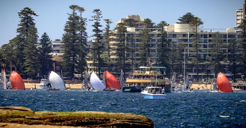 Manly shore photo copyright SailMedia taken at  and featuring the 16ft Skiff class