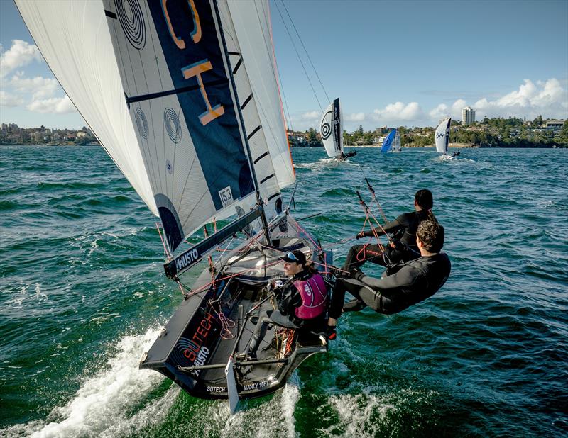 Zoe Dransfield 2nd-3rd Results photo copyright Sail Media taken at Manly 16ft Skiff Sailing Club and featuring the 16ft Skiff class