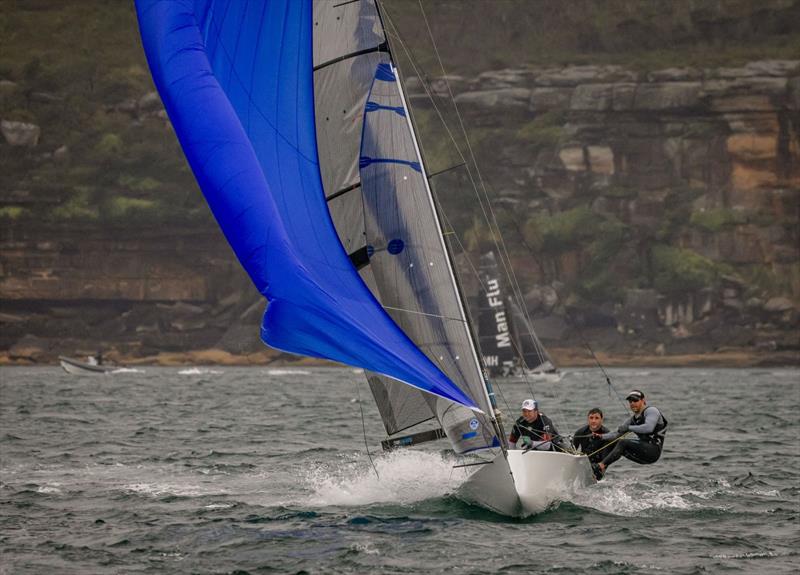 Fluid Building - Dave O Connor, Fang Warren, Phil Harmer photo copyright Sail Media taken at Manly 16ft Skiff Sailing Club and featuring the 16ft Skiff class