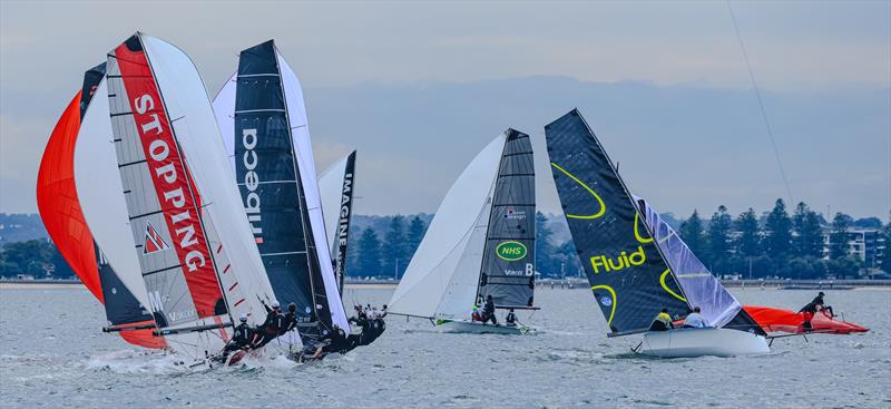 13' & 16' Skiff National Championships Day 2 photo copyright SailMedia taken at St George Sailing Club and featuring the 16ft Skiff class