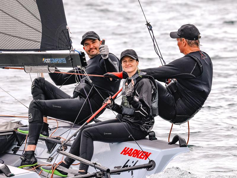 Bosker Build (Sarah Lee, Pete Mackie and Kurt Warner) win the Manly 16ft Skiff Sailing Club Port Jackson Championship  photo copyright SailMedia taken at Manly 16ft Skiff Sailing Club and featuring the 16ft Skiff class
