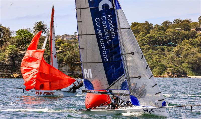 Port Jackson Championships - MCC - Spencer McKay, Chris Williams & Jackson Cranfield photo copyright Michael Chittenden SailMedia taken at Manly 16ft Skiff Sailing Club and featuring the 16ft Skiff class