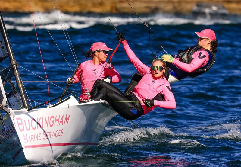 Queens of Buckingham Skiff Team photo copyright Michael Chittenden / SailMedia / Manly 16s taken at Manly 16ft Skiff Sailing Club and featuring the 16ft Skiff class
