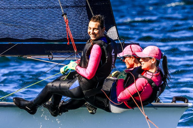 Natalia Wisniewski photo copyright Michael Chittenden / SailMedia / Manly 16s taken at Manly 16ft Skiff Sailing Club and featuring the 16ft Skiff class