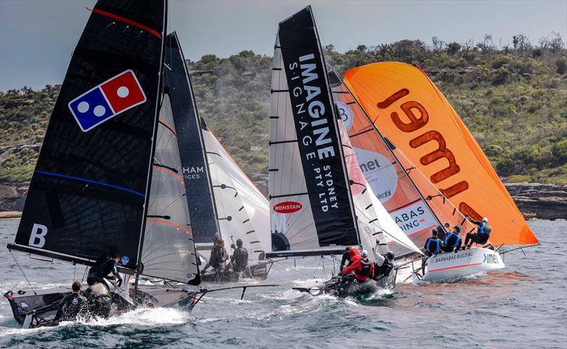 Busyat Mark! -16ft & 13ft Skiff NSW State Titles 2025 photo copyright SailMedia | Michael Chittenden taken at Middle Harbour 16ft Sailing Club and featuring the 16ft Skiff class