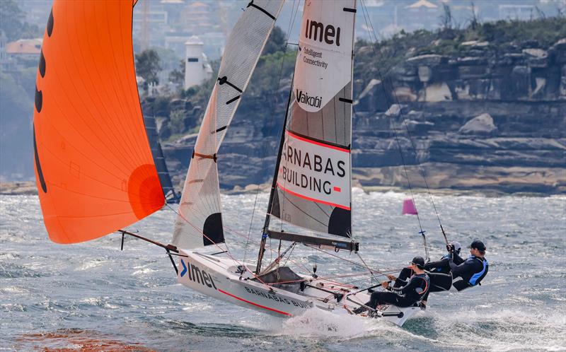 IMEI-Joel Beashel Trent Barnabas Rob Napper - Manly 16ft Skiff Sailing Club Championship photo copyright SailMedia | Michael Chittenden taken at Manly 16ft Skiff Sailing Club and featuring the 16ft Skiff class