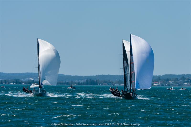 Skelcon Australian 16ft & 13ft Skiff Championship Day 5 photo copyright Beau Outteridge taken at Belmont 16ft Sailing Club and featuring the 16ft Skiff class