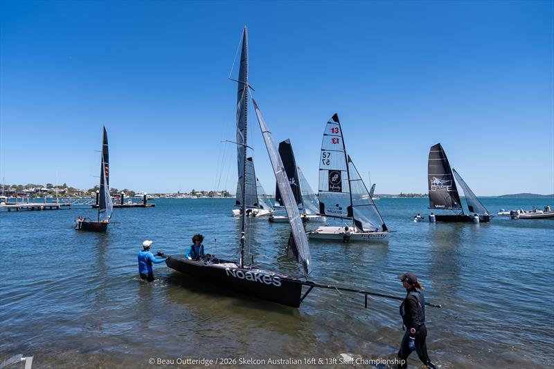Skelcon Australian 16ft & 13ft Skiff Championship Day 5 photo copyright Beau Outteridge taken at Belmont 16ft Sailing Club and featuring the 16ft Skiff class