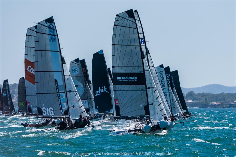 Skelcon Australian 16ft & 13ft Skiff Championship Day 5 photo copyright Beau Outteridge taken at Belmont 16ft Sailing Club and featuring the 16ft Skiff class