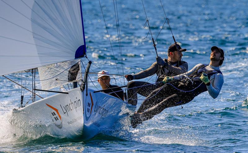 Lynchpin during Manly 16ft Skiff Club Short Course Pointscore Series Day 1 - photo © Michael Chittenden / SailMedia