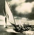 Keriki in a squall on Sydney Harbour during the 1920s © ANMM