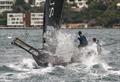 Crew battles the 30knot westerly winds that swept across Sydney Harbour during the opening race of the season two weeks ago