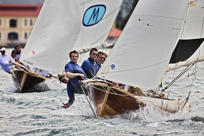 Australia leads Myra Too on day 2 at the Historical 18ft Skiff Australian Championship - photo © Andrea Francolini