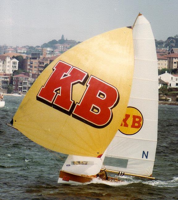 Dave Porter's KB 18ft Skiff photo copyright Australian 18 Footers League taken at Australian 18 Footers League and featuring the 18ft Skiff class