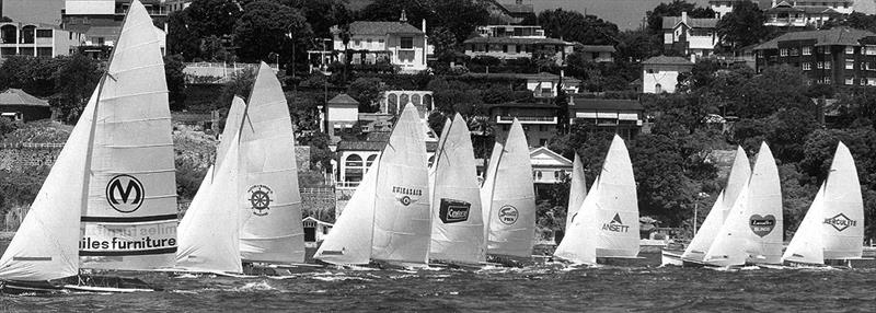 Miles Furniture wins the start of a championship race in the 1974-1975 season - photo © Australian 18 Footers League