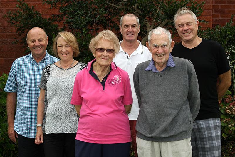 Flora Kulmar and Sue Ziems with the Miles Furniture Racing Team - photo © Australian 18 Footers League