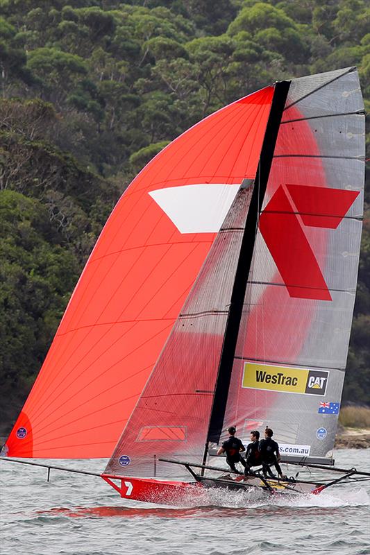 Gotta Love It 7 - 2013-2014 18ft Skiff NSW Champions photo copyright Frank Quealey taken at Australian 18 Footers League and featuring the 18ft Skiff class