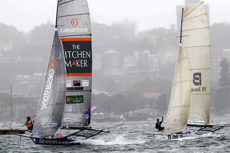 Young guns show the way at the windward mark in the rescheduled first race of the 2014 JJ Giltinan Championship - photo © Frank Quealey