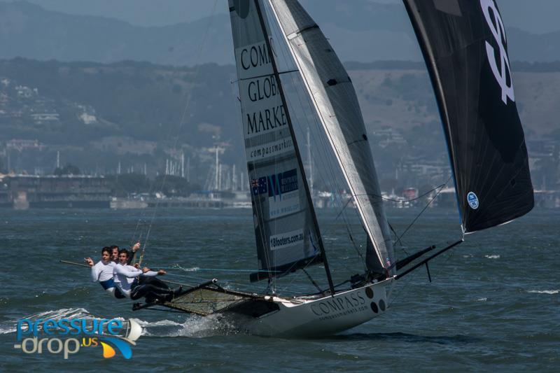 18ft Skiff San Francisco Regatta day 1 photo copyright Erik Simonson / www.pressure-drop.us taken at St. Francis Yacht Club and featuring the 18ft Skiff class