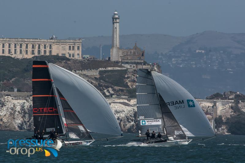 18ft Skiff San Francisco Regatta day 1 - photo © Erik Simonson / www.pressure-drop.us