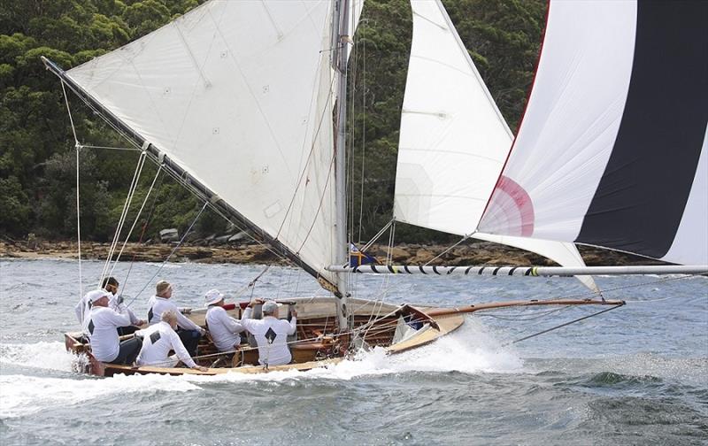 Aberdare flew around the course and could not be caught on day 2 of the Historical 18 Foot Skiff Australian Championship - photo © Michael Chittenden Photography