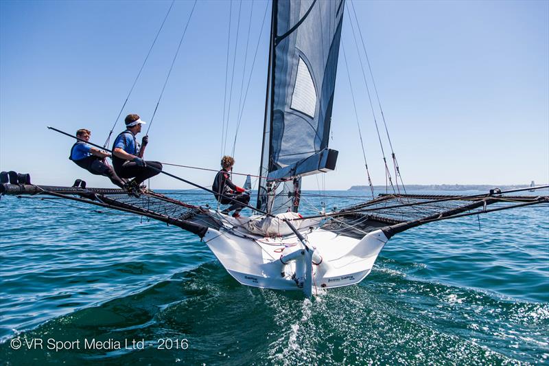 18ft Skiff Nationals at Paignton final day photo copyright VR Sport Media taken at Paignton Sailing Club and featuring the 18ft Skiff class