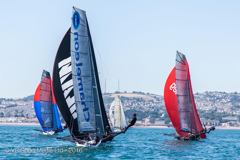 18ft Skiff Nationals at Paignton final day photo copyright VR Sport Media taken at Paignton Sailing Club and featuring the 18ft Skiff class