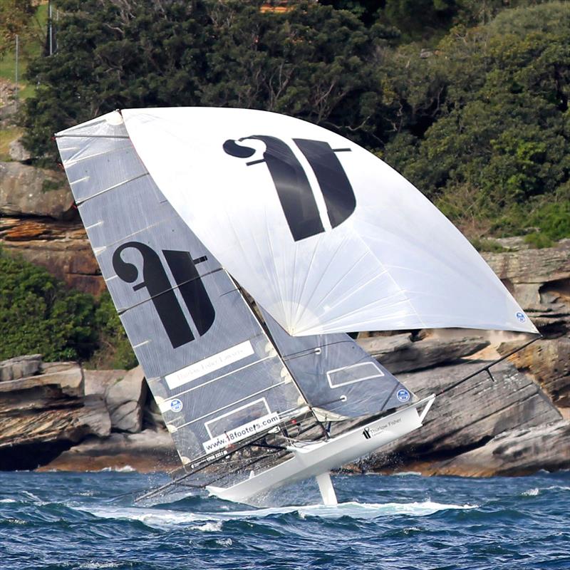 Thurlow Fisher Lawyers is one of the main challengers to take out the championship photo copyright Frank Quealey taken at Australian 18 Footers League and featuring the 18ft Skiff class