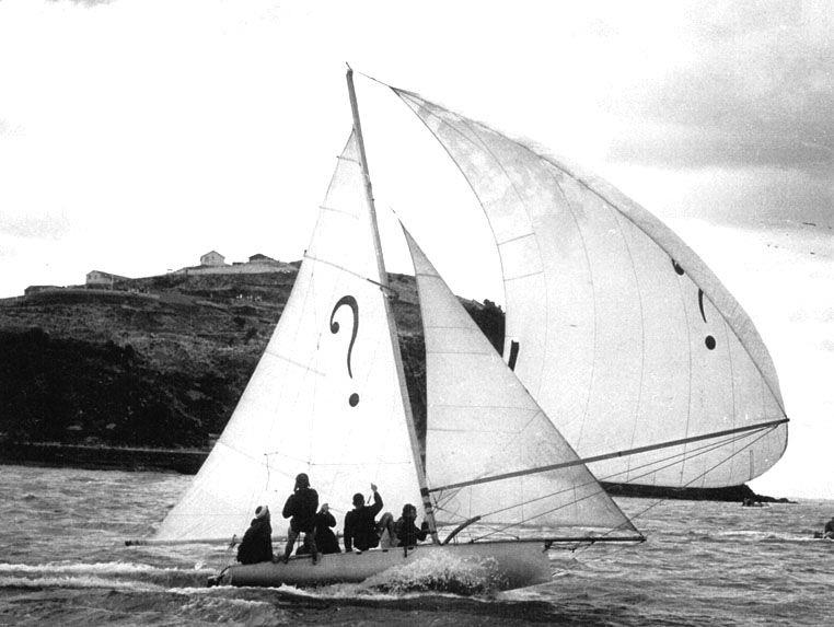 1952 and 1954 winner Intrigue introduced the trapeze for the first time photo copyright Graham Mander collection taken at Australian 18 Footers League and featuring the 18ft Skiff class
